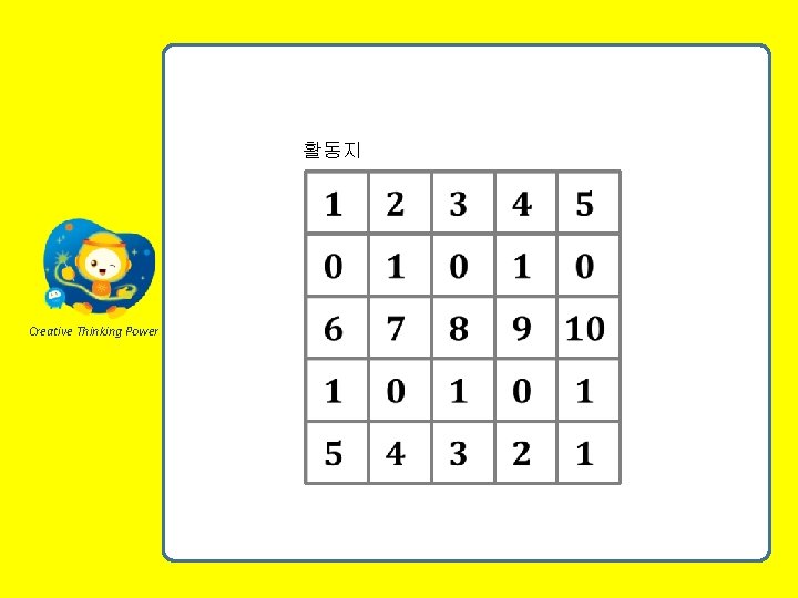 활동지 Creative Thinking Power 