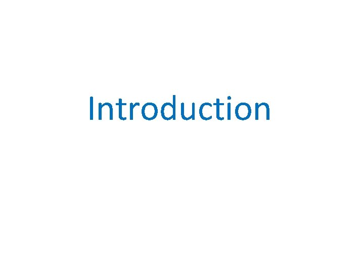 Introduction 