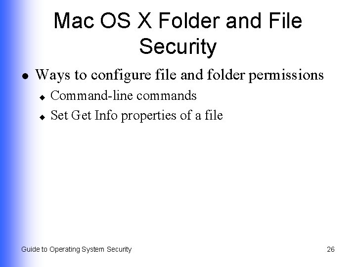 Mac OS X Folder and File Security l Ways to configure file and folder