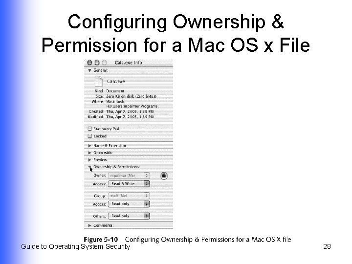 Configuring Ownership & Permission for a Mac OS x File Guide to Operating System