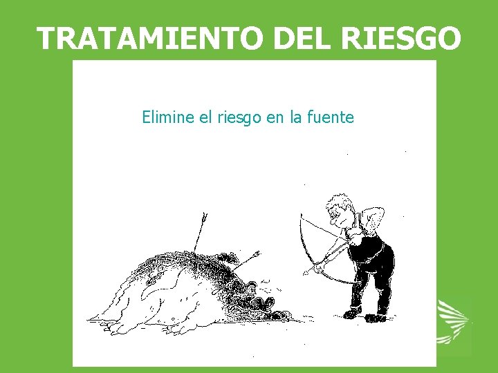 TRATAMIENTO DEL RIESGO Elimine el riesgo en la fuente ARP SURA 