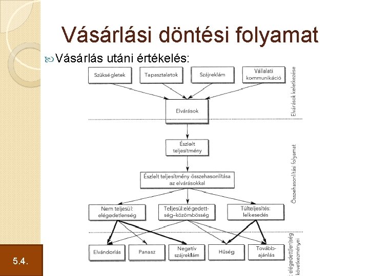 Vásárlási döntési folyamat Vásárlás 5. 4. utáni értékelés: 