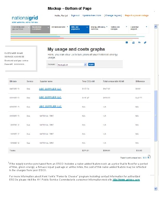 Mockup – Bottom of Page CUSTOMER NAME JAMES JONES SERVICE ADDRESS 9 ABC DR