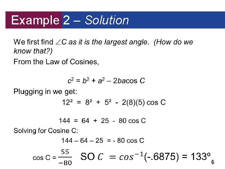 Example 2 – Solution 6 
