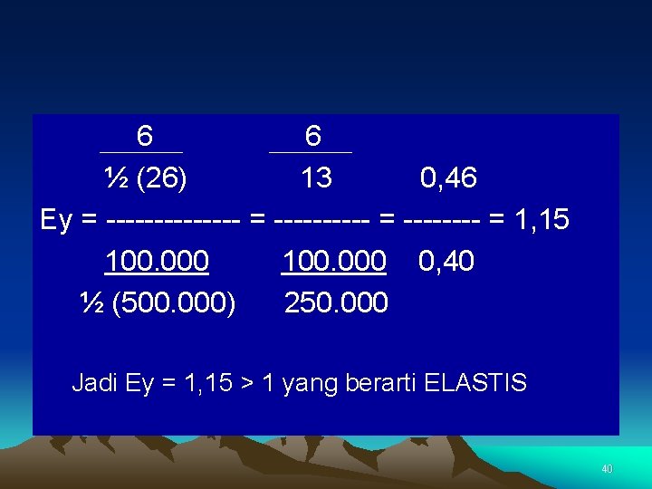 6 6 ½ (26) 13 0, 46 Ey = ------- = ---- = 1,