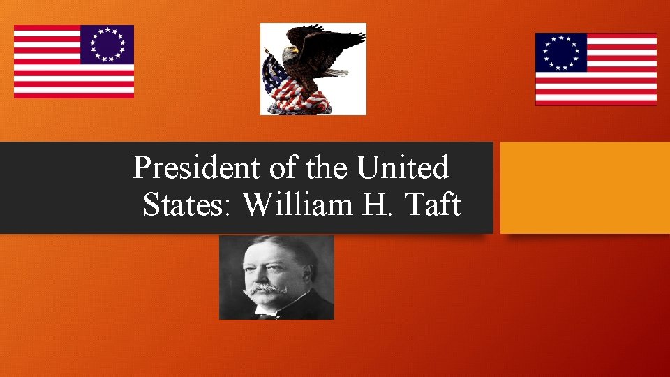 President of the United States William H Taft