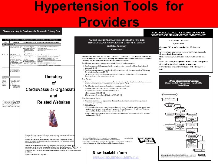 Hypertension Tools for Providers Downloadable from www. qmo. amedd. army. mil 