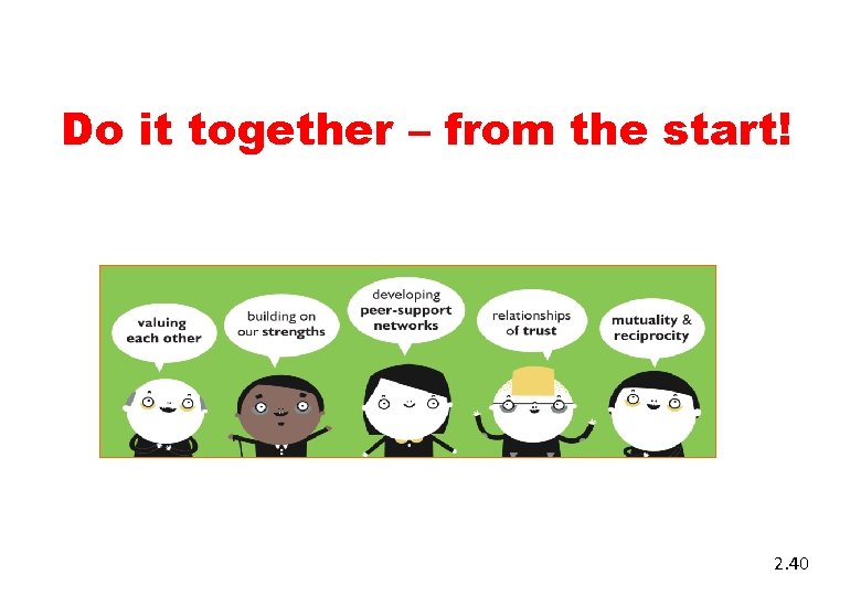 Do it together – from the start! 2. 40 