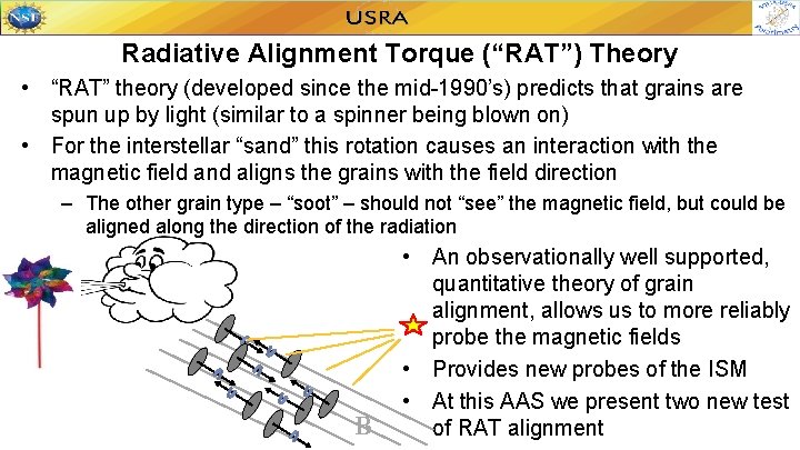 Radiative Alignment Torque (“RAT”) Theory • “RAT” theory (developed since the mid-1990’s) predicts that