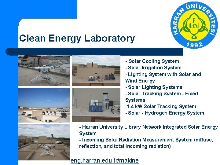  Clean Energy Laboratory - Solar Cooling System - Solar Irrigation System - Lighting