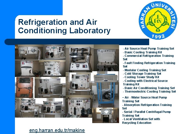 Refrigeration and Air Conditioning Laboratory - Air Source Heat Pump Training Set - Basic