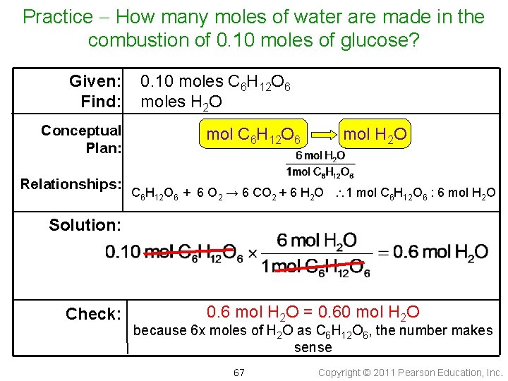 Practice How many moles of water are made in the combustion of 0. 10