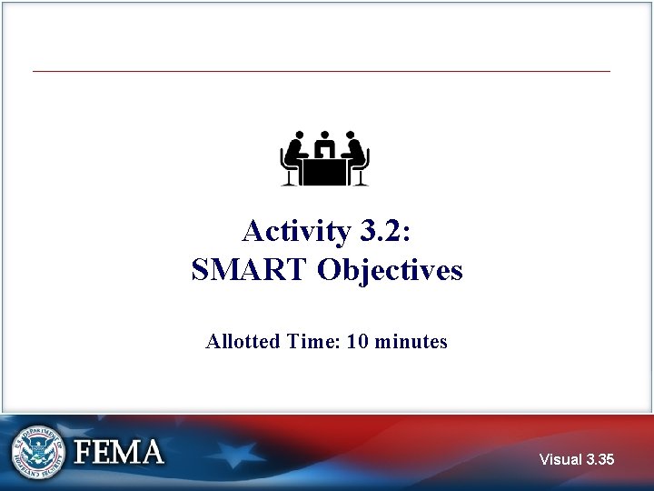 Activity 3. 2: SMART Objectives Allotted Time: 10 minutes Visual 3. 35 