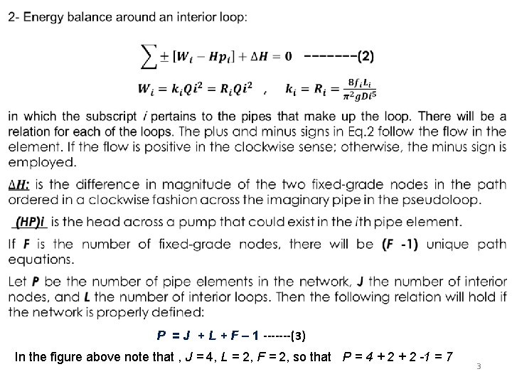  P = J + L + F – 1 -------(3) In the figure