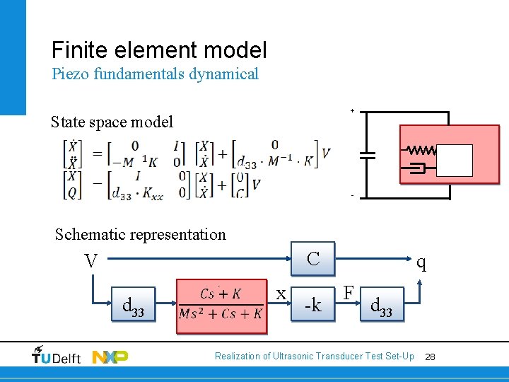 Finite element model Piezo fundamentals dynamical + State space model - Schematic representation C Finite element model Piezo fundamentals dynamical + State space model - Schematic representation C