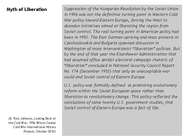 Myth of Liberation Suppression of the Hungarian Revolution by the Soviet Union in 1956