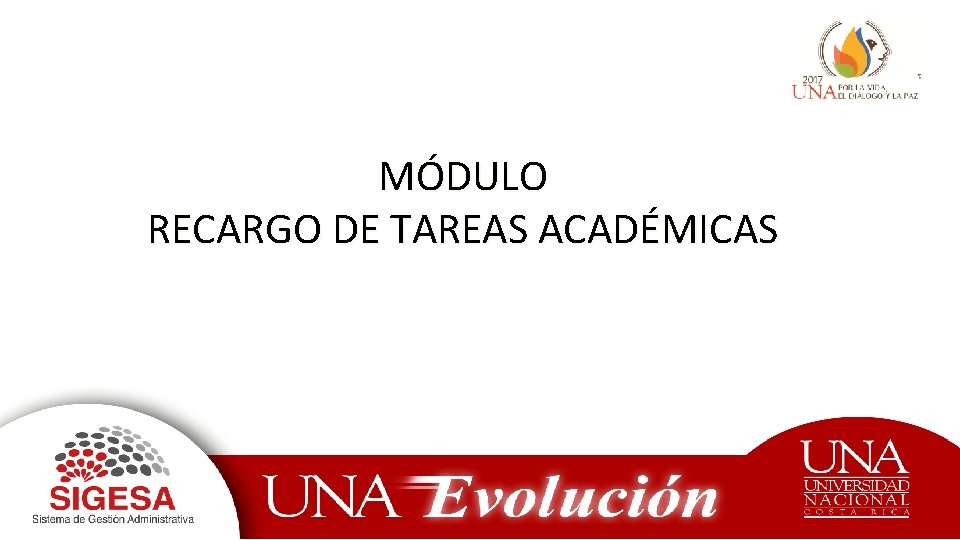 MÓDULO RECARGO DE TAREAS ACADÉMICAS 