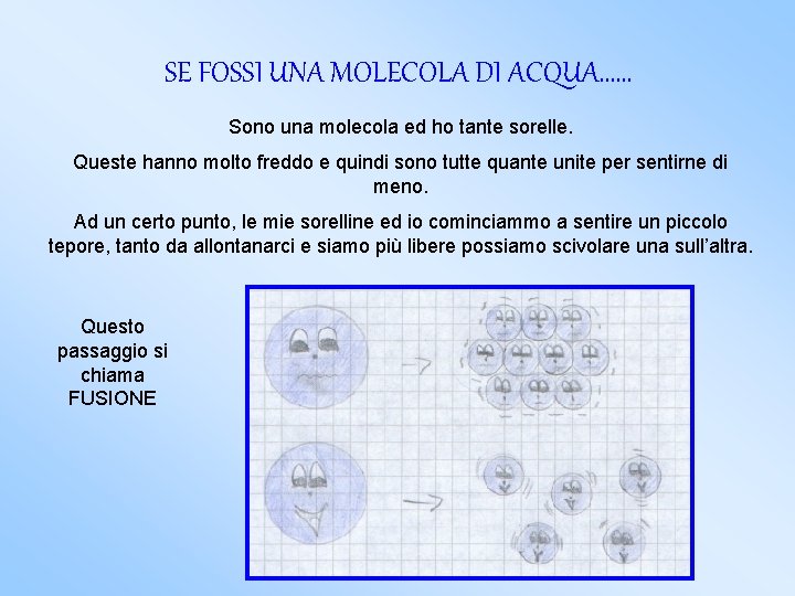 SE FOSSI UNA MOLECOLA DI ACQUA…… Sono una molecola ed ho tante sorelle. Queste