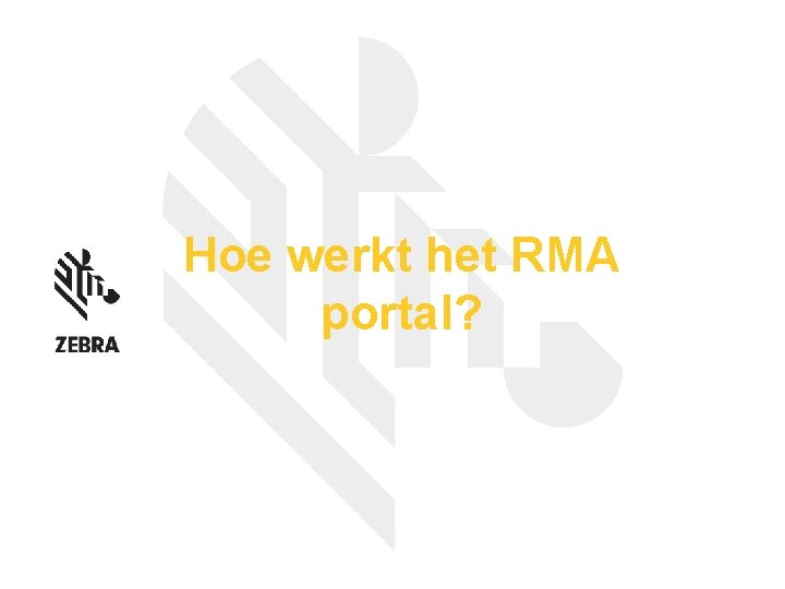 Hoe werkt het RMA portal? 