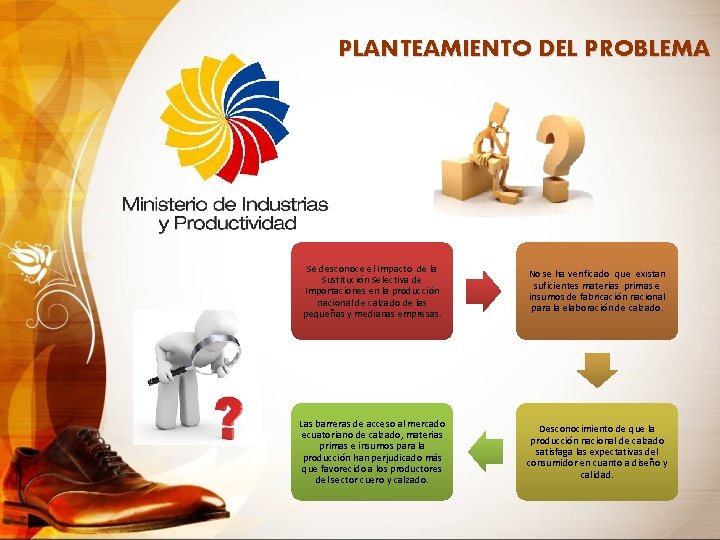 PLANTEAMIENTO DEL PROBLEMA Se desconoce el impacto de la Sustitución Selectiva de Importaciones en