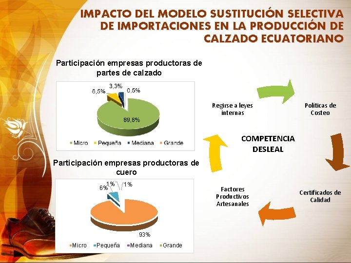 IMPACTO DEL MODELO SUSTITUCIÓN SELECTIVA DE IMPORTACIONES EN LA PRODUCCIÓN DE CALZADO ECUATORIANO Participación