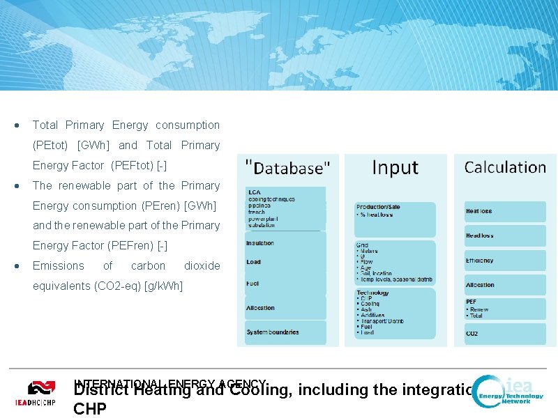  Total Primary Energy consumption (PEtot) [GWh] and Total Primary Energy Factor (PEFtot) [-]