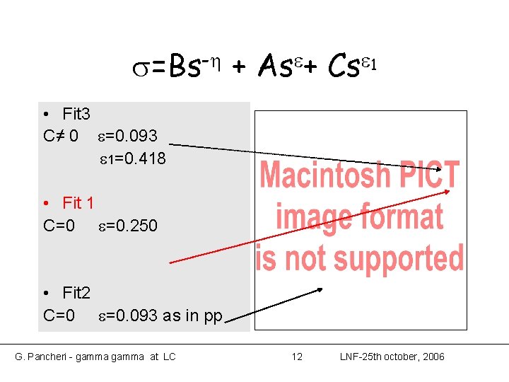 -h s=Bs + e As + e Cs 1 • Fit 3 C≠ 0 -h s=Bs + e As + e Cs 1 • Fit 3 C≠ 0