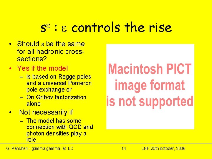 e s : e controls the rise • Should e be the same for e s : e controls the rise • Should e be the same for
