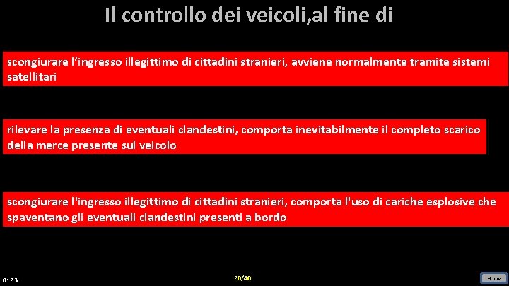 Il controllo dei veicoli, al fine di scongiurare l’ingresso illegittimo di cittadini stranieri, avviene
