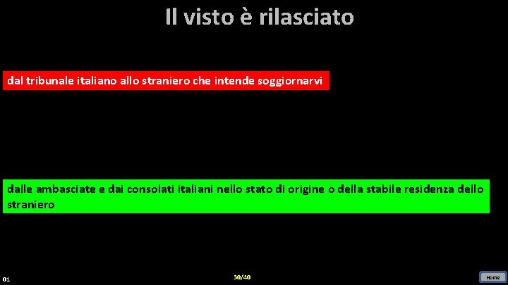 Il visto è rilasciato dal tribunale italiano allo straniero che intende soggiornarvi dalle ambasciate