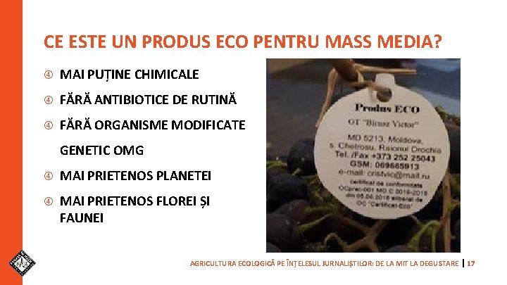 CE ESTE UN PRODUS ECO PENTRU MASS MEDIA? MAI PUȚINE CHIMICALE FĂRĂ ANTIBIOTICE DE