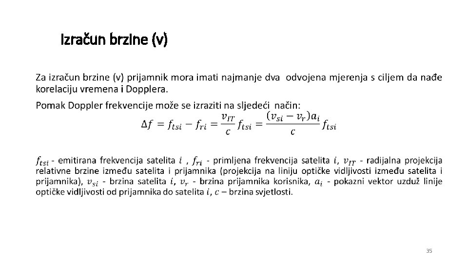 Izračun brzine (v) • 35 