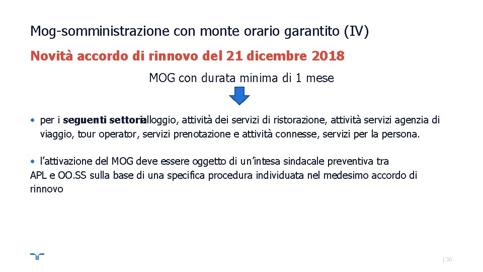 Mog-somministrazione con monte orario garantito (IV) Novità accordo di rinnovo del 21 dicembre 2018