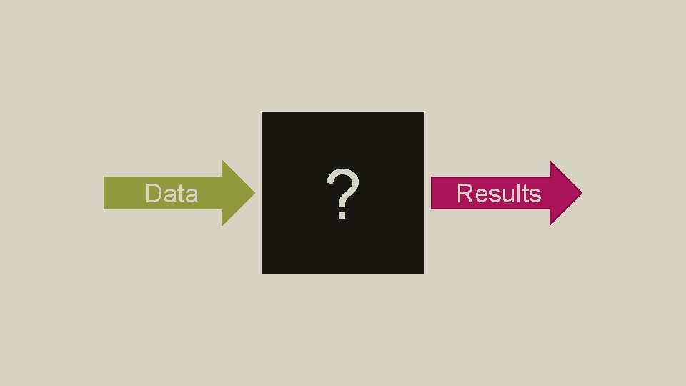 Data ? Results Data ? Results