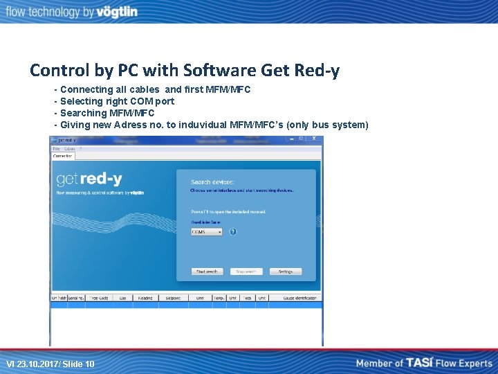 Control by PC with Software Get Red-y - Connecting all cables and first MFM/MFC