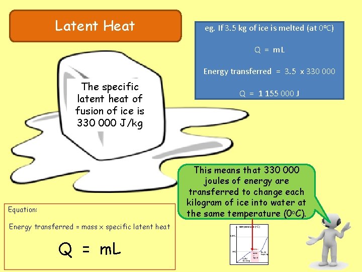 Latent Heat eg. If 3. 5 kg of ice is melted (at 0 o.