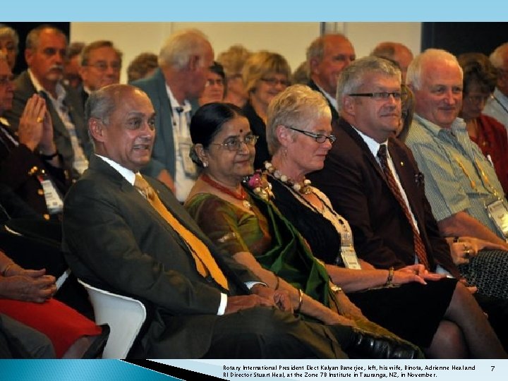 Rotary International President Elect Kalyan Banerjee, left, his wife, Binota, Adrienne Heal and RI