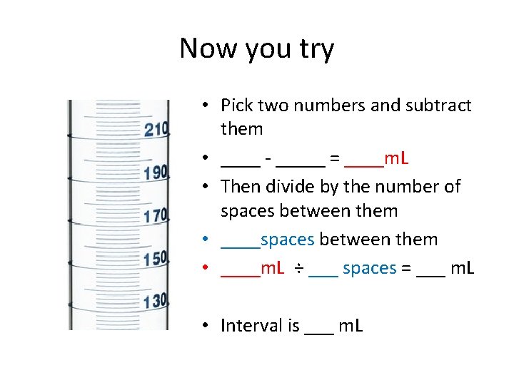 Now you try • Pick two numbers and subtract them • ____ - _____