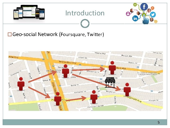 Introduction � Geo-social Network (Foursquare, Twitter) 5 