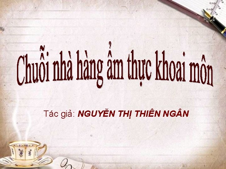 Tác giả: NGUYỄN THỊ THIÊN NG N 