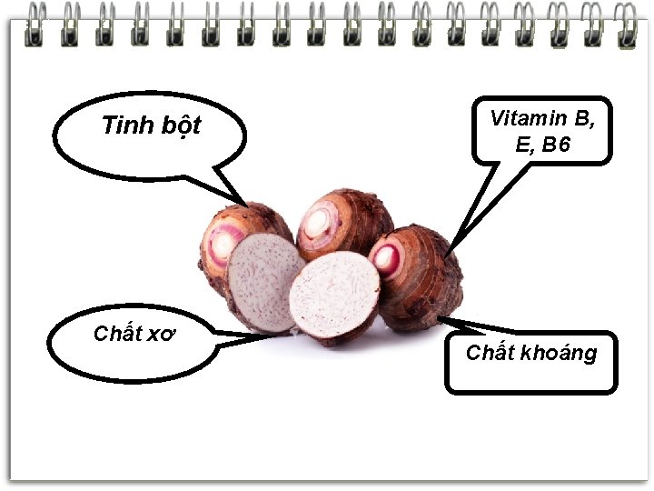 Tinh bột Chất xơ Vitamin B, E, B 6 Chất khoáng 