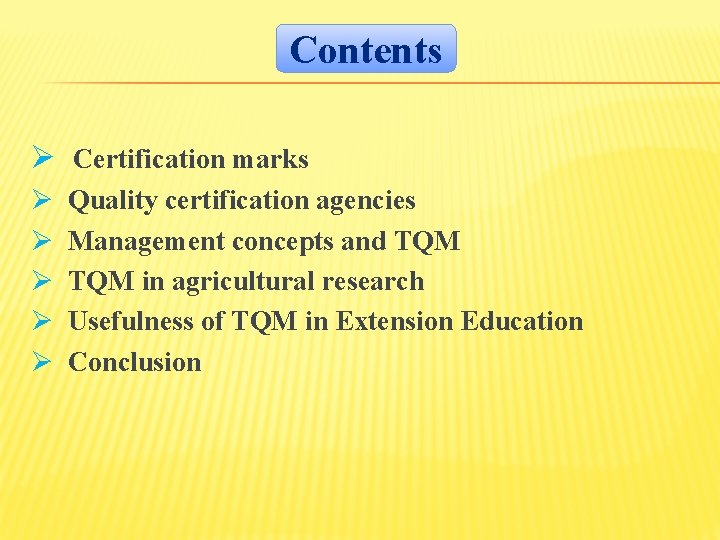 Contents Ø Certification marks Ø Ø Ø Quality certification agencies Management concepts and TQM
