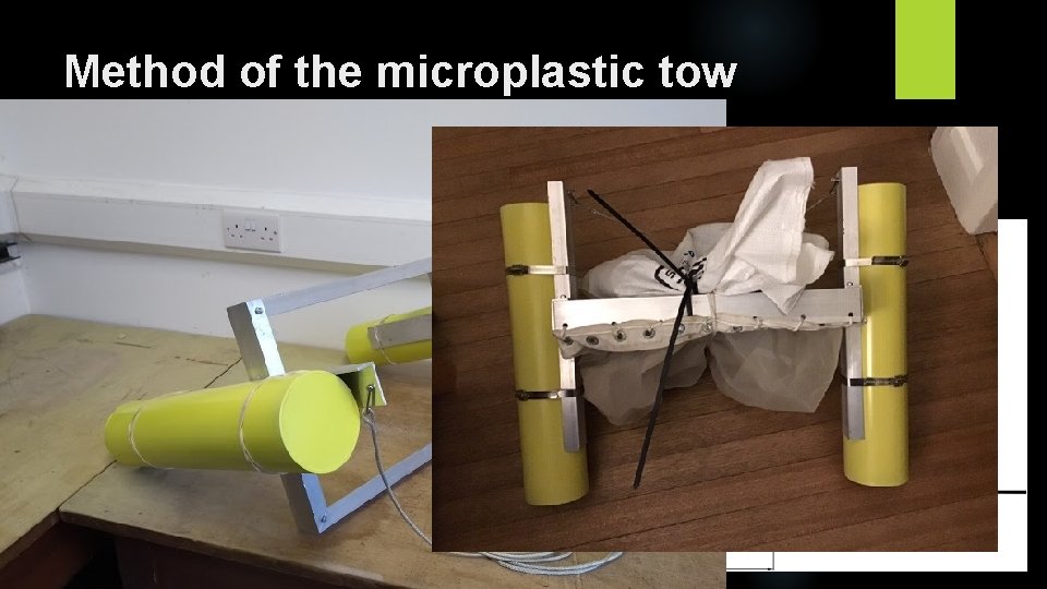 Method of the microplastic tow From April to October 2020 from the back of