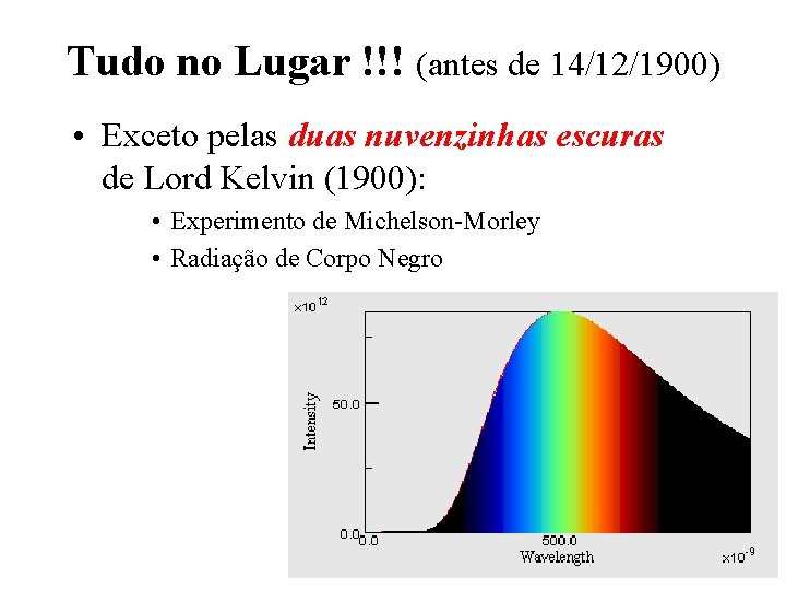 Tudo no Lugar !!! (antes de 14/12/1900) • Exceto pelas duas nuvenzinhas escuras de Tudo no Lugar !!! (antes de 14/12/1900) • Exceto pelas duas nuvenzinhas escuras de