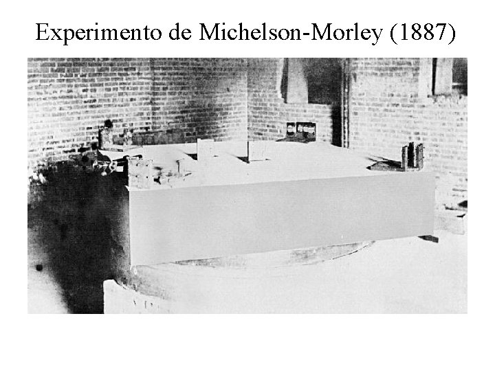 Experimento de Michelson-Morley (1887) Experimento de Michelson-Morley (1887)