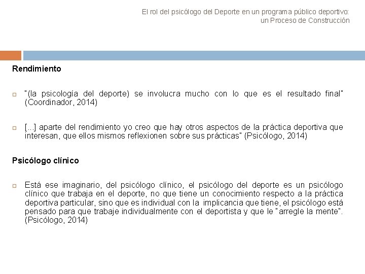 El rol del psicólogo del Deporte en un programa público deportivo: un Proceso de