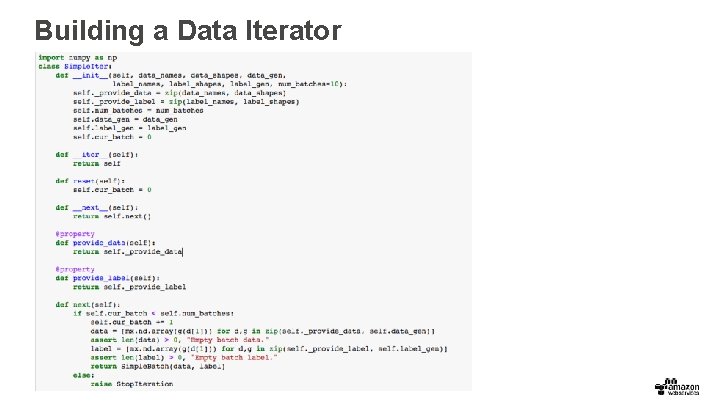 Building a Data Iterator 
