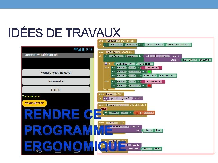 IDÉES DE TRAVAUX 