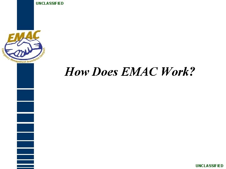 UNCLASSIFIED How Does EMAC Work? UNCLASSIFIED 