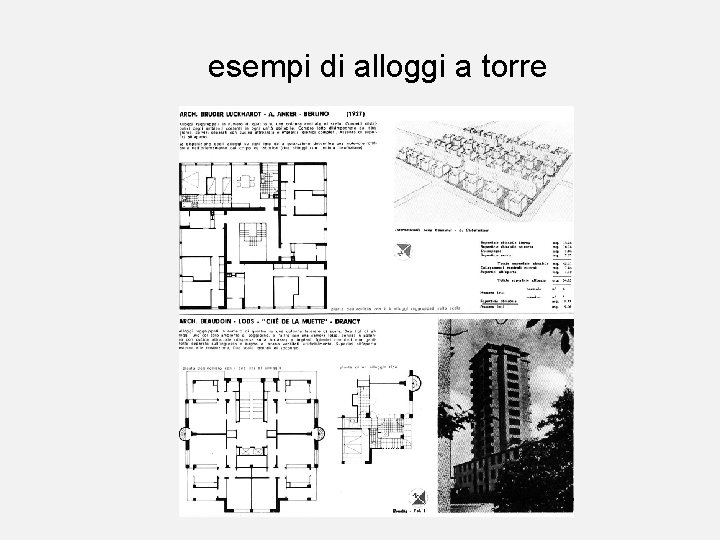 esempi di alloggi a torre 